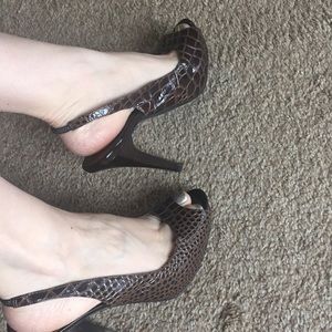 Brown pumps